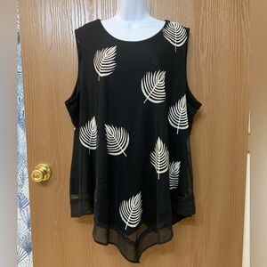 Alfani Black Elegant Top Sz 3X